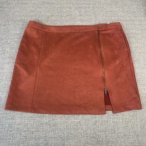 Brick Faux Suede Short Skirt Women's Size 3X 3X-Large NEW Ranch Rodeo Western